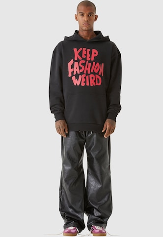 melns 9N1M SENSE Sportisks džemperis 'Keep Fashion Weird'