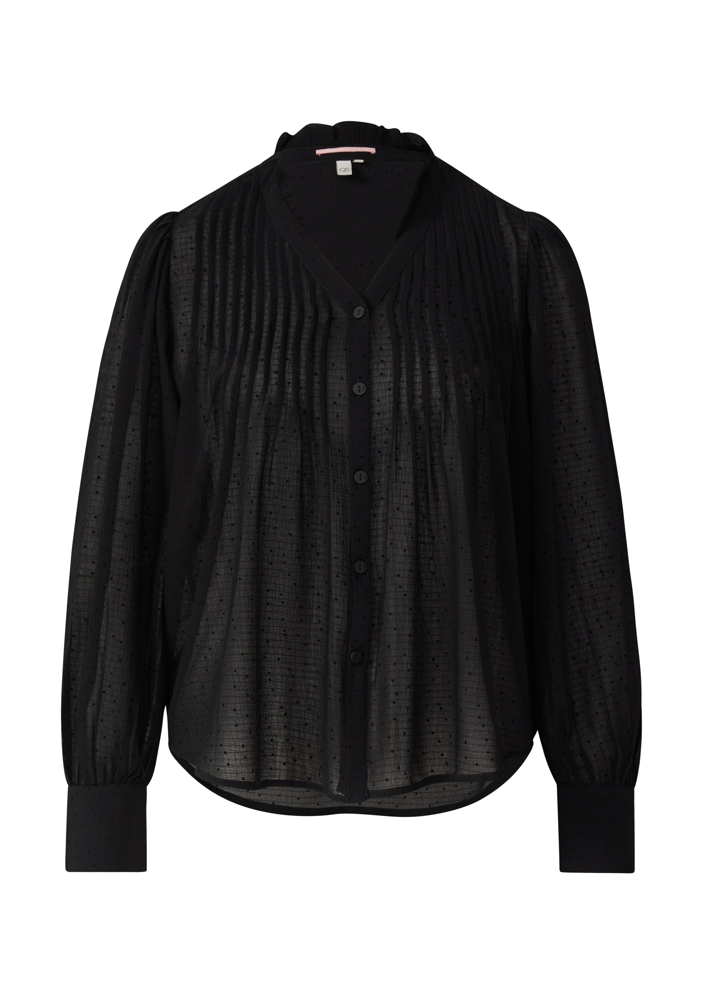 QS Bluse in Schwarz: Vorderseite