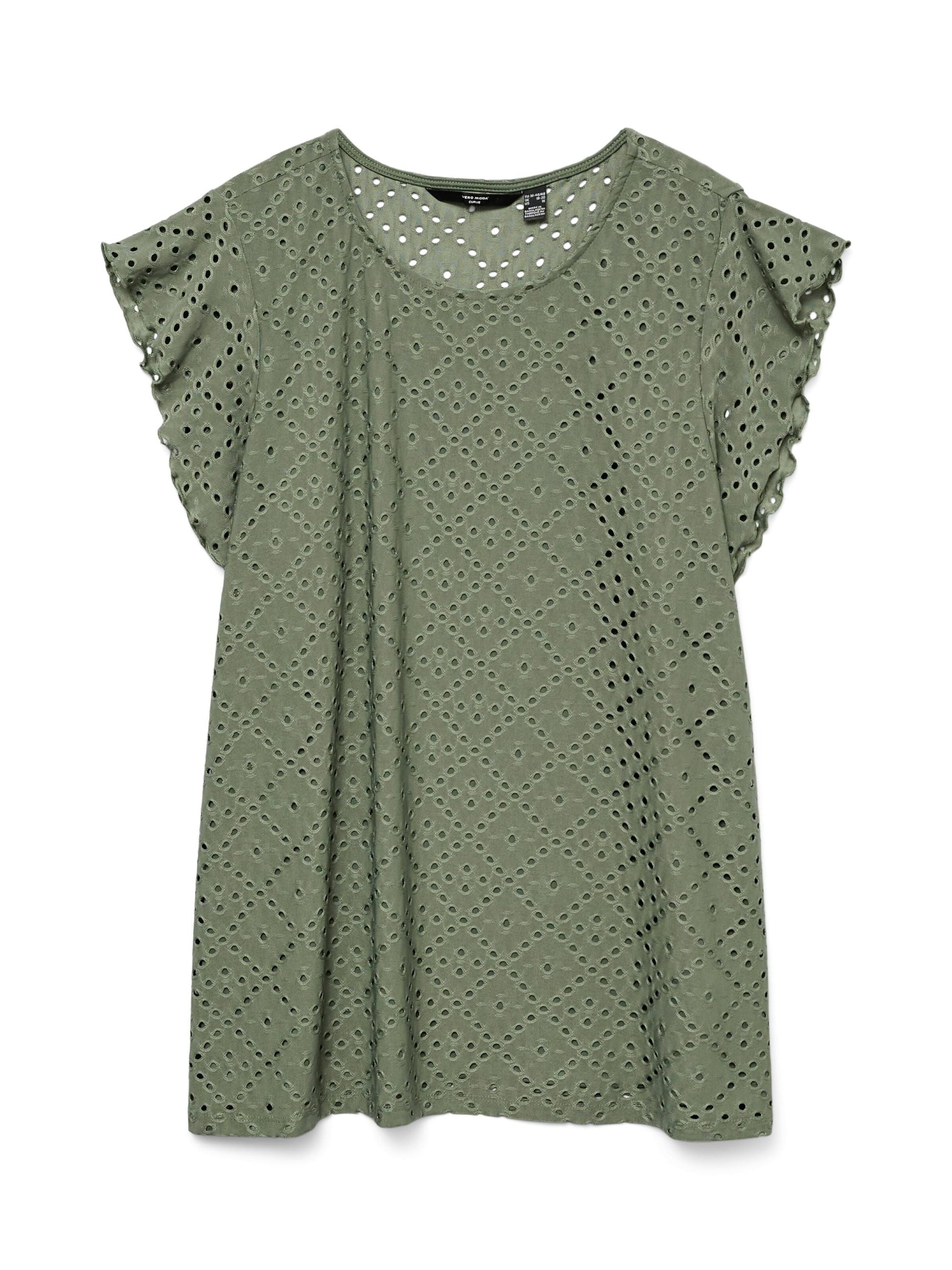 Vero Moda Curve - Camiseta en verde: frente