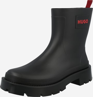 HUGO Red - Botas de borracha 'Jin' em preto: frente