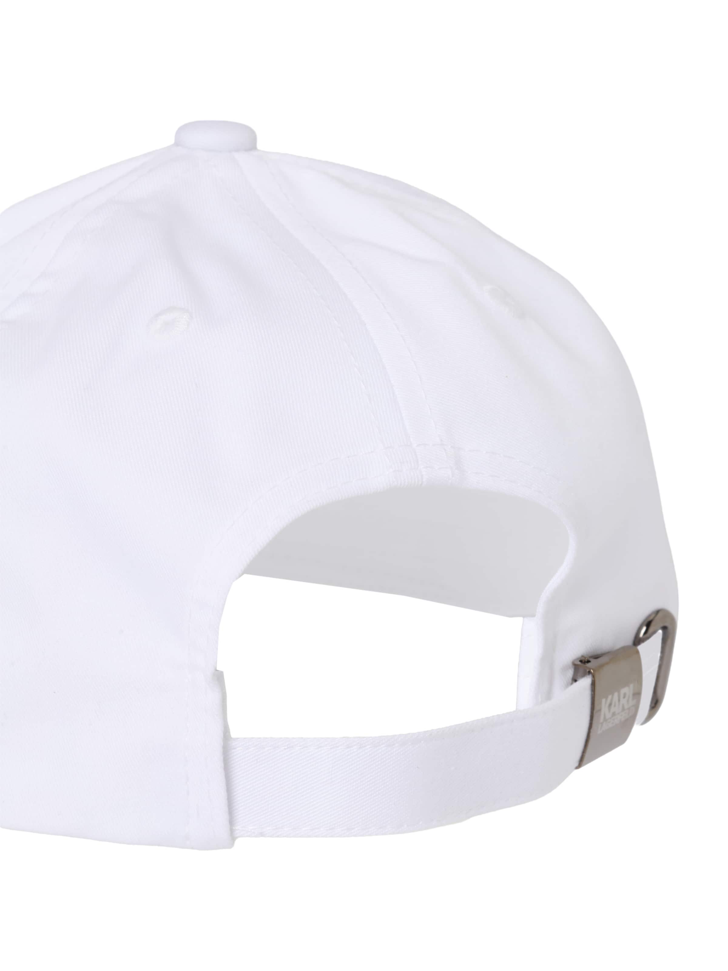 Karl Lagerfeld Czapka z daszkiem w kolorze biały