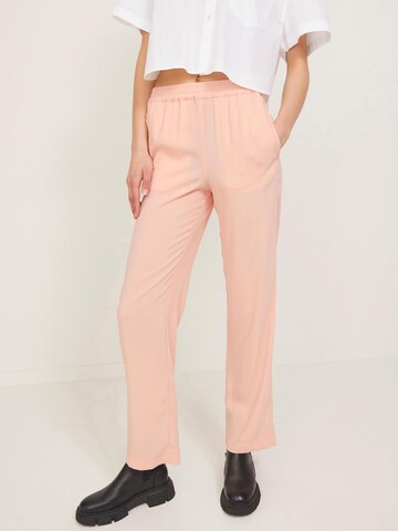 JJXX Wide leg Broek 'Poppy' in Oranje: voorkant