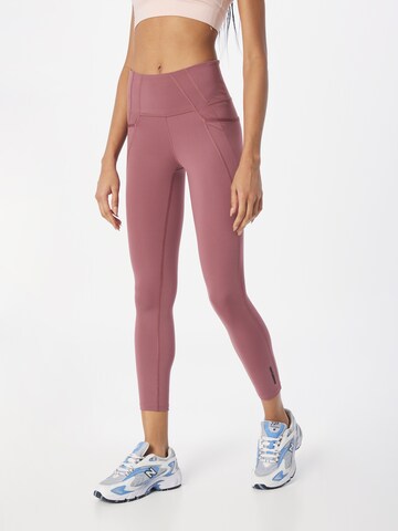 Skinny Pantalon de sport new balance en rose : devant