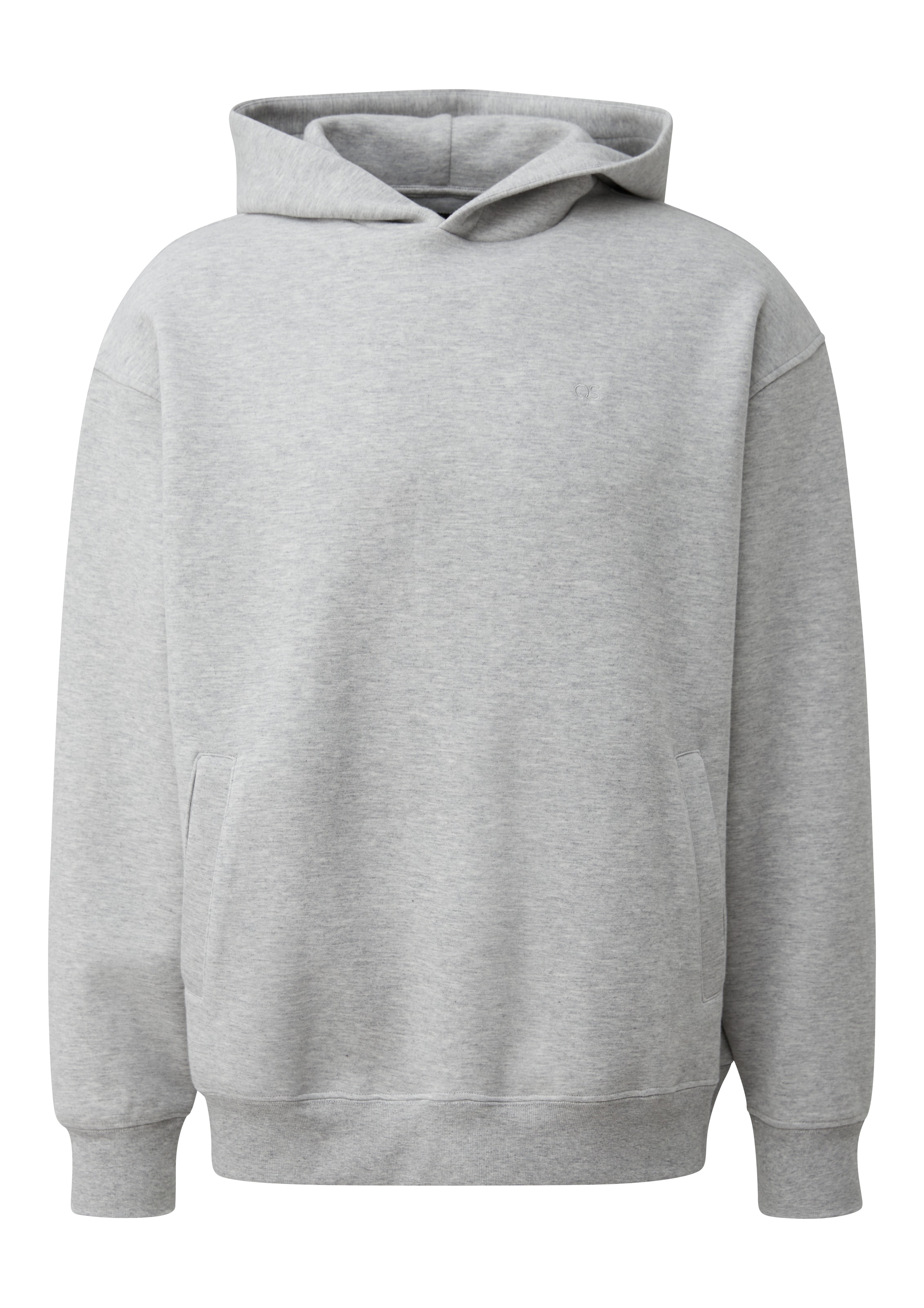 Sweat-shirt QS en gris : devant