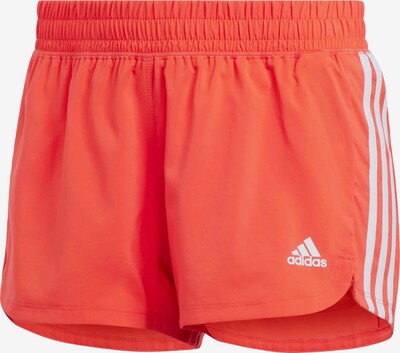 ADIDAS SPORTSWEAR Pantalon de sport 'Pacer 3-S' en orange / blanc, Vue avec produit