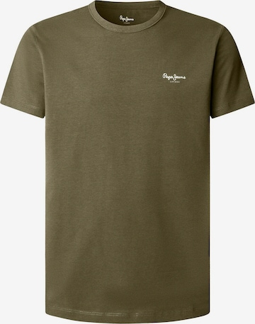 T-Shirt Pepe Jeans en vert : devant