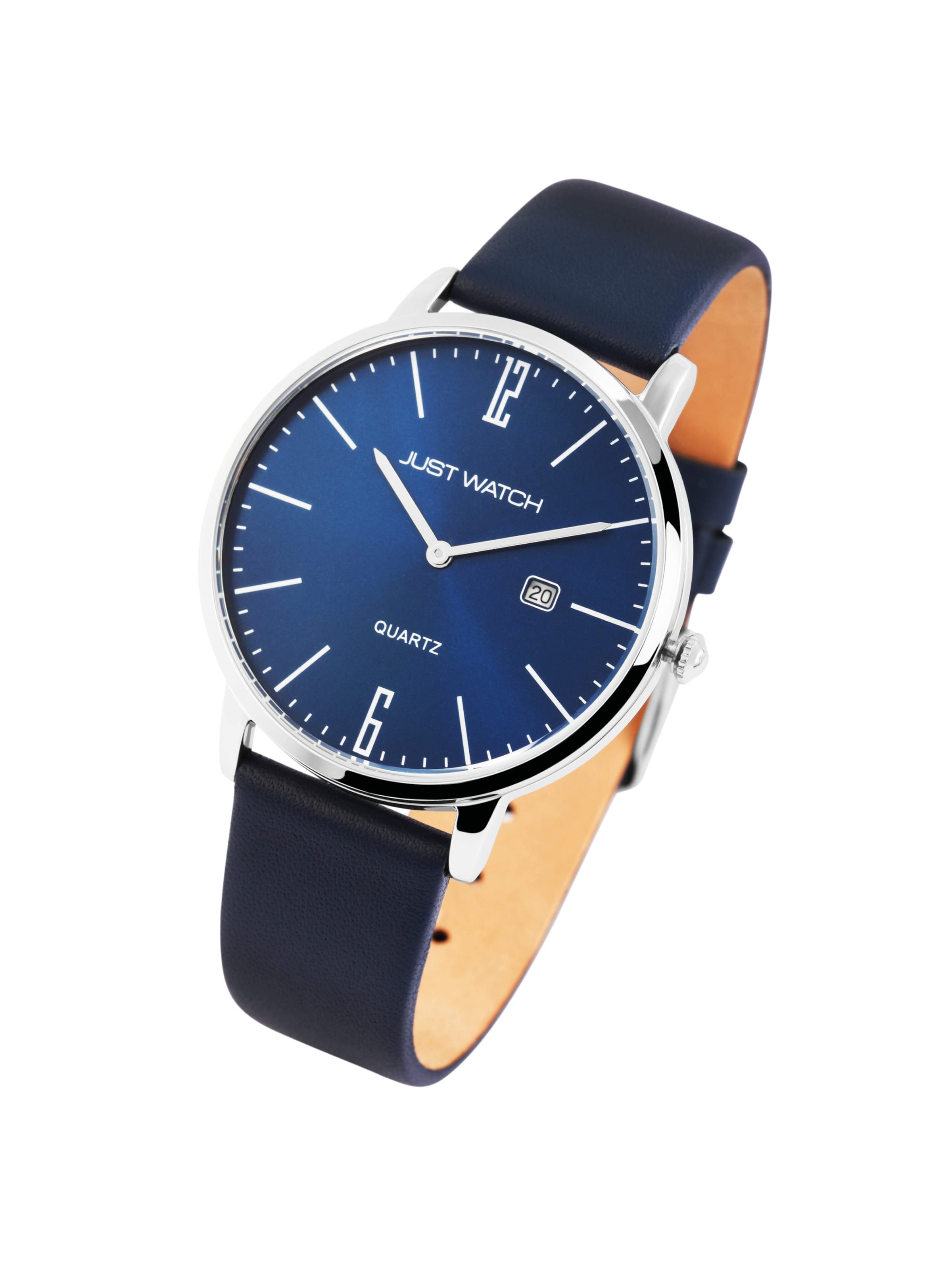 Just Watch Analog Watch 'Willem, Datumsanzeige' in Blue