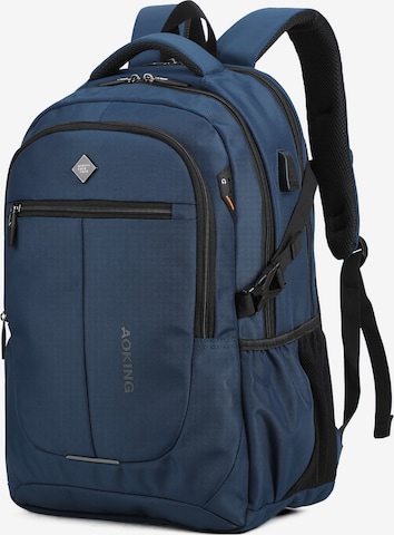 Aoking Backpack in Blue: front