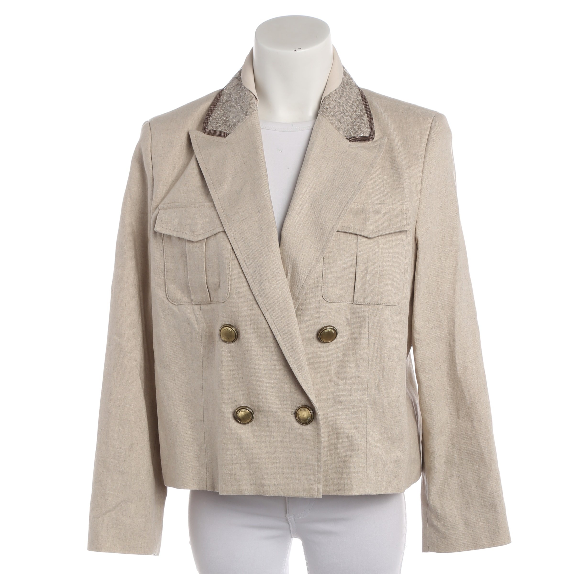 Brunello Cucinelli Blazer in L in White: front