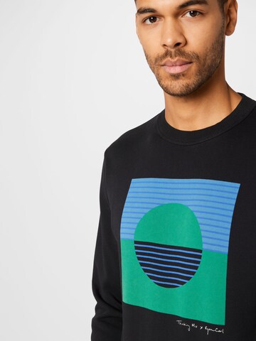 Thinking MU Sweatshirt 'Horizon' in Schwarz