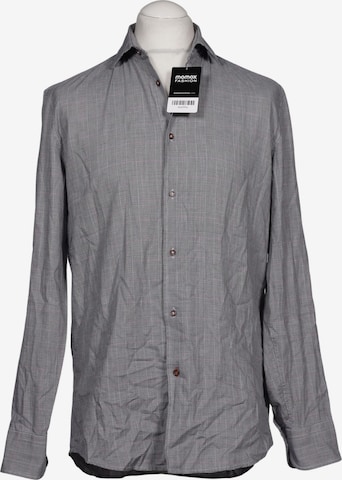 handstich Hemd M in Grau: Vorderseite