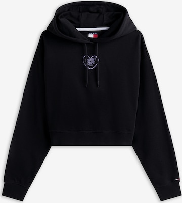 Tommy Jeans Суичър 'HEART' в черно: отпред