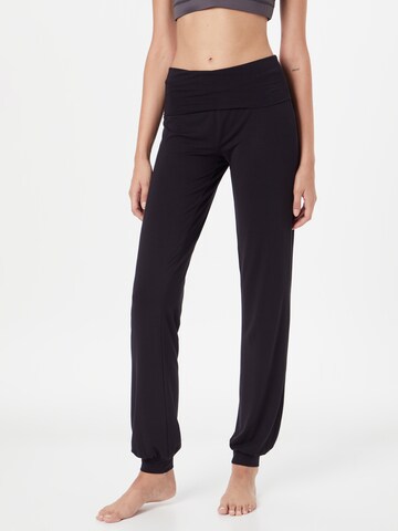 Regular Pantalon de sport CURARE Yogawear en noir : devant