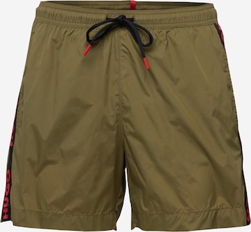 HUGO Red Board Shorts 'FAB' in Green: front