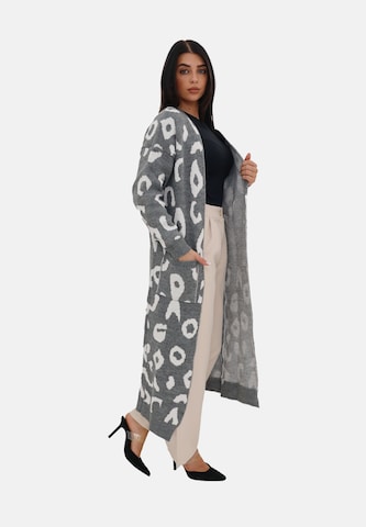 Elara Gebreide mantel in Grijs