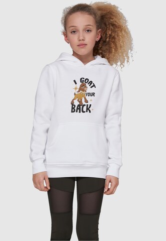 ABSOLUTE CULT Sweatshirt 'Wish - I Goat Your Back' in Weiß: predná strana