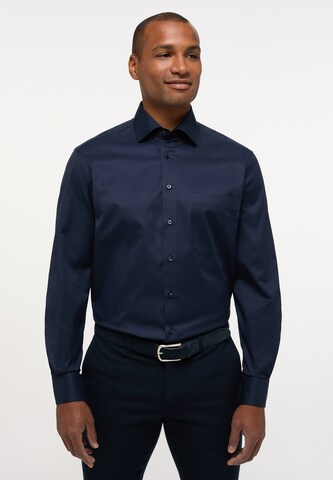 ETERNA Regular fit Zakelijk overhemd in Blauw: voorkant