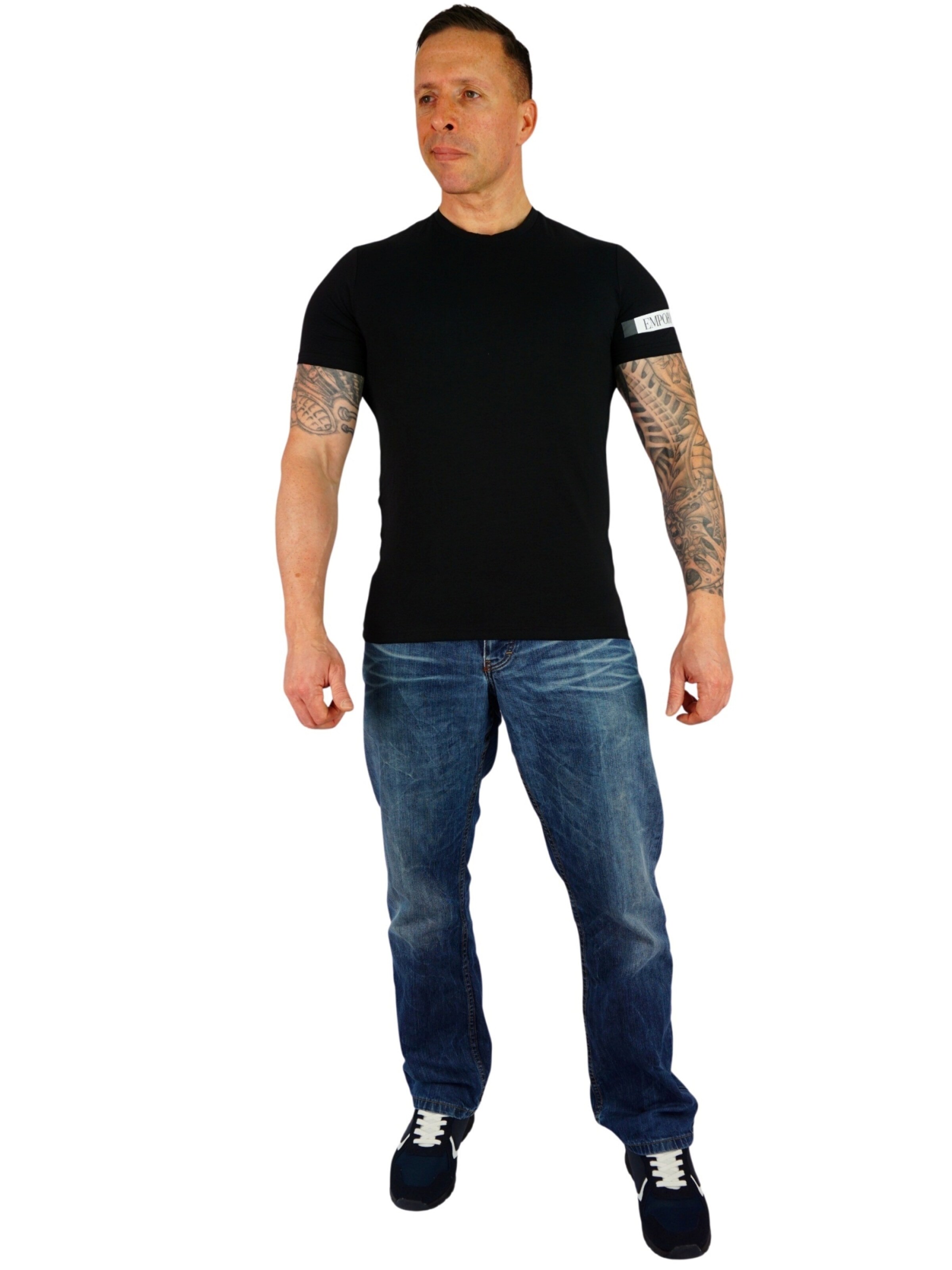 Emporio Armani T-Shirt in Schwarz: Vorderseite