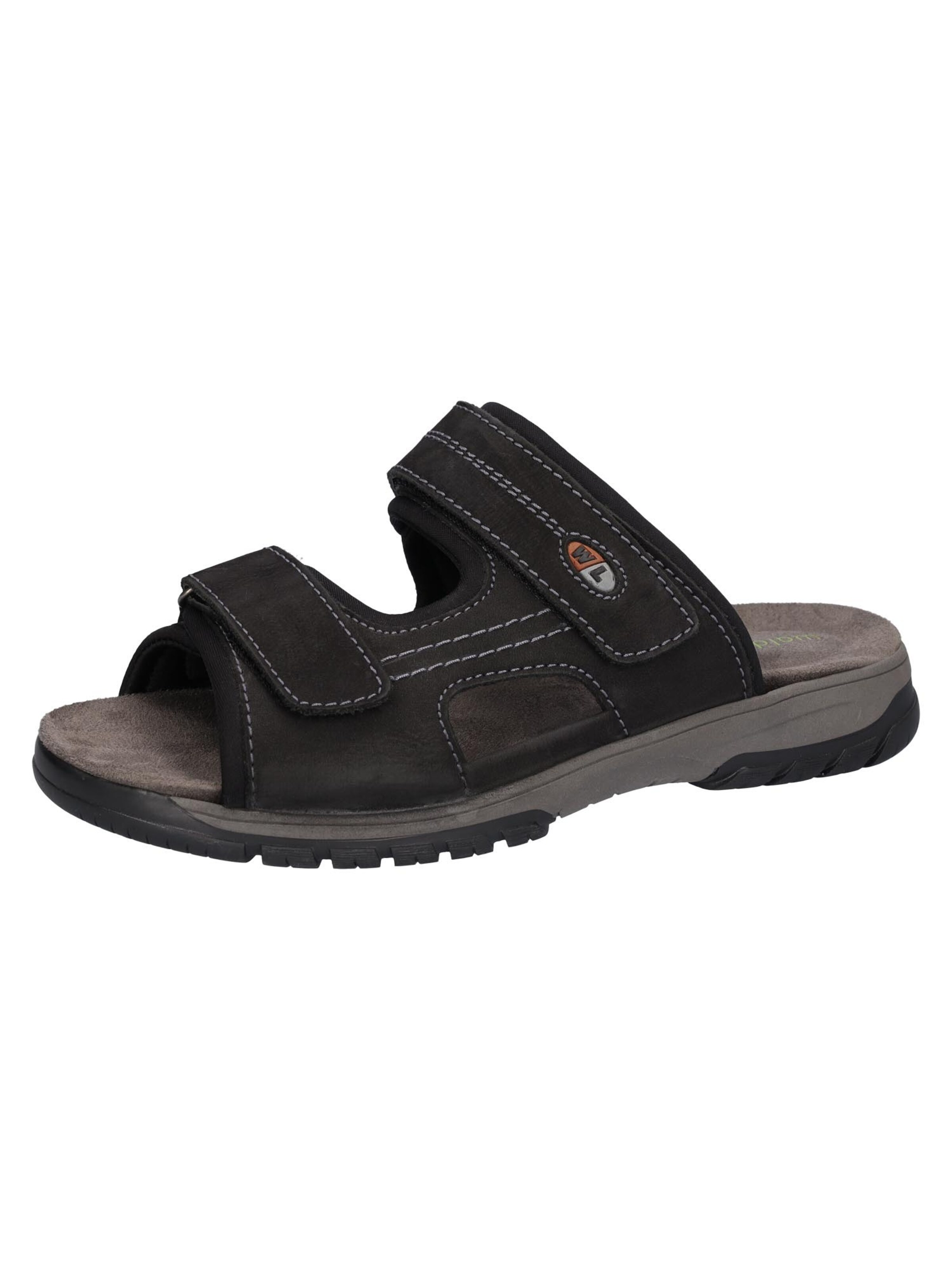 WALDLÄUFER Pantolette 'Harald'‌‌‌‌‌‌‌‌‌‌ in Schwarz