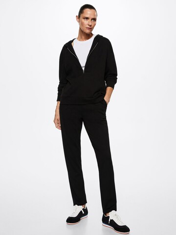 MANGO Regular Pleat-Front Pants 'Florida' in Black