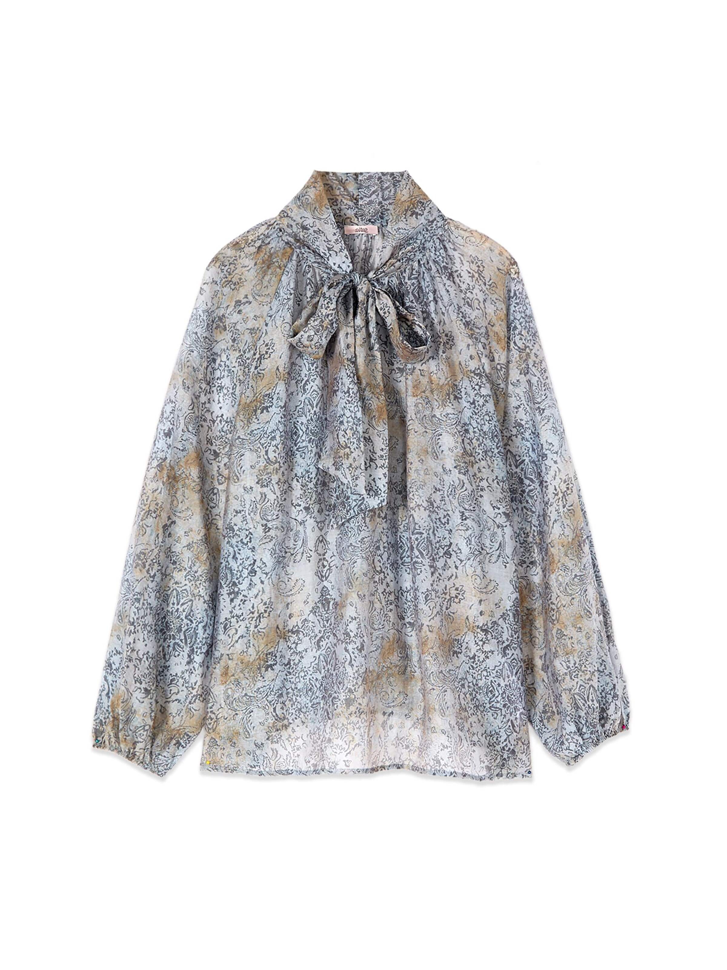 oltre Blouse in Blauw: voorkant
