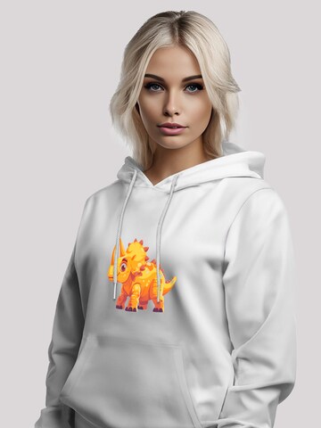 Sweat-shirt 'Süßer Triceratops Dinosaurier' F4NT4STIC en blanc