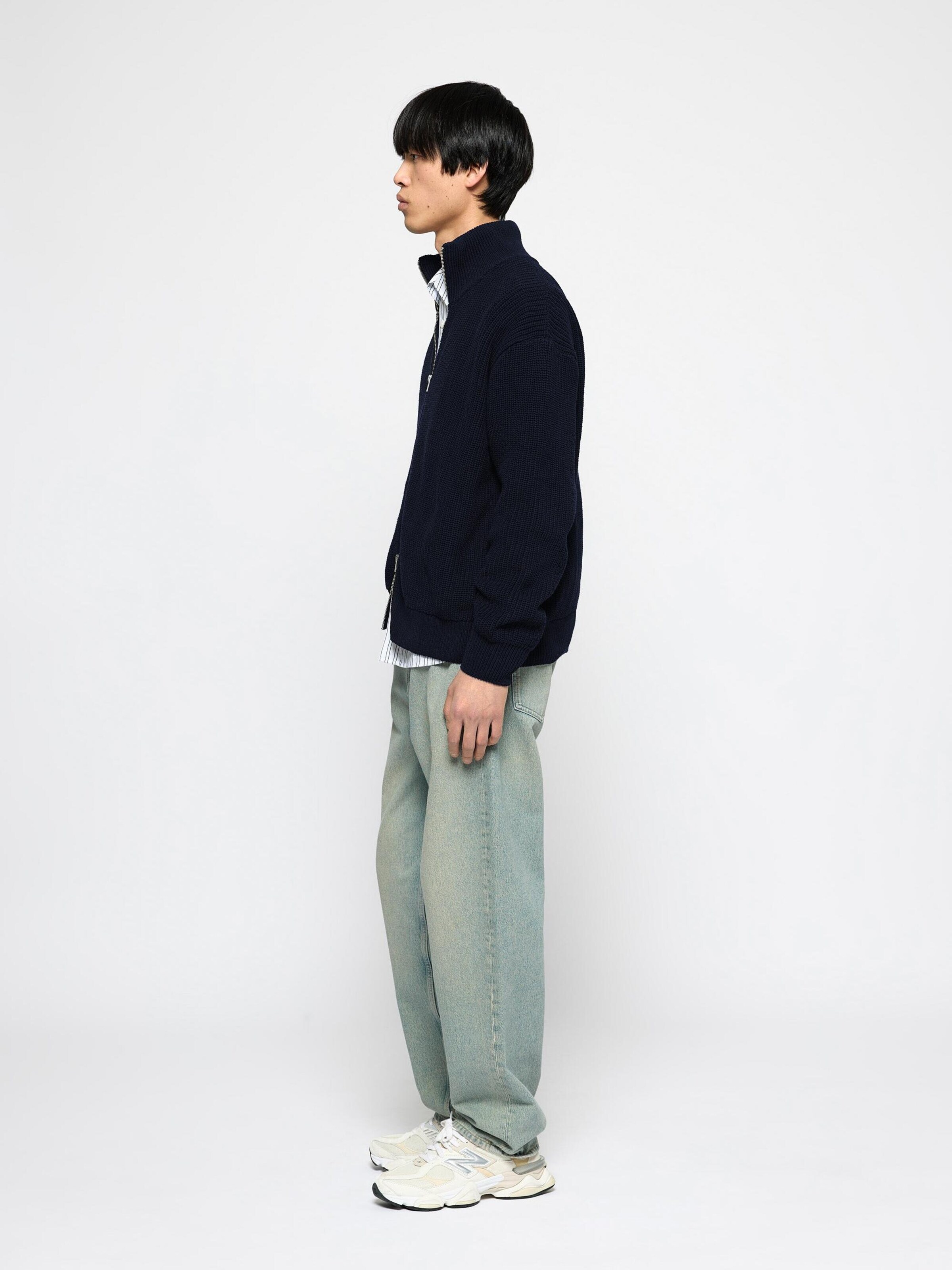 Burocs Knit Cardigan in Blue