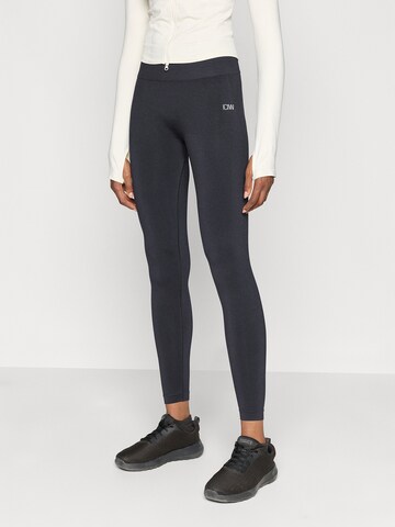 ICANIWILL Skinny Workout Pants in Black: front