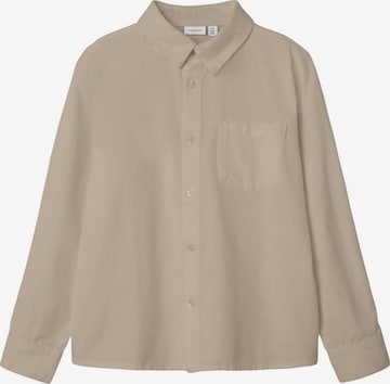 Coupe regular Chemise NAME IT en beige : devant