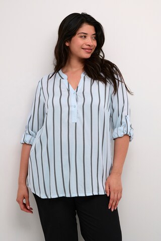 KAFFE CURVE Blouse 'Sida' in Blue: front