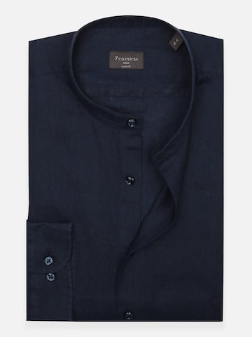 Slim fit Camicia business 'Caravaggio Essentials Linen Man Shirt Light Blue' di 7Camicie in blu