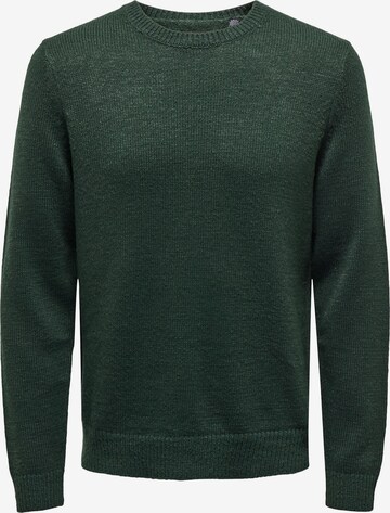 Pull-over 'Chris' Only & Sons en vert : devant