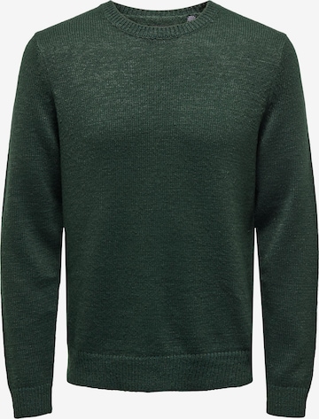 Pull-over 'Chris' Only & Sons en vert : devant