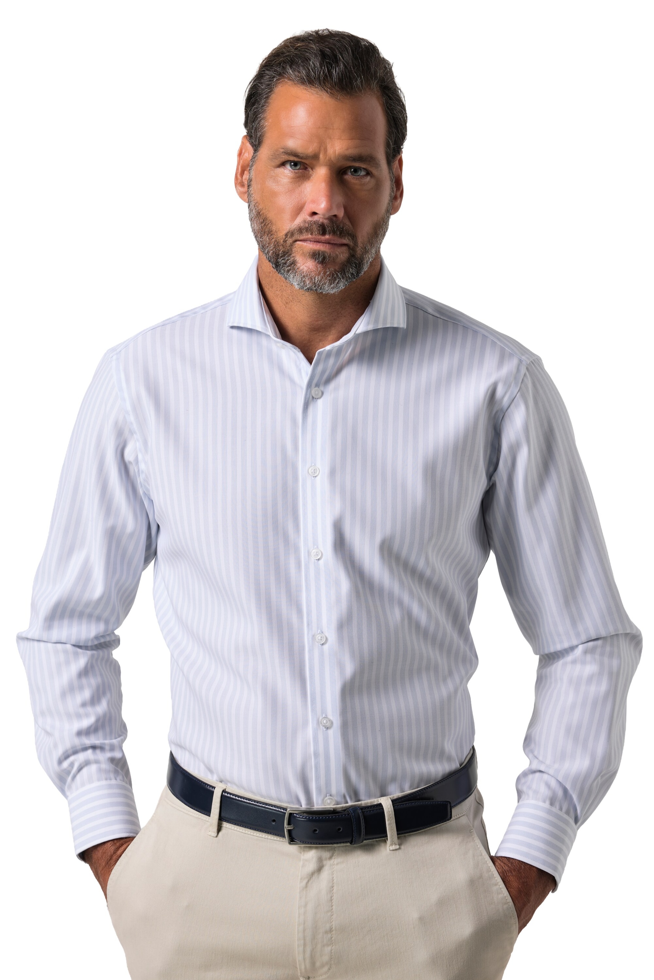 JP1880 Regular fit Overhemd in Wit: voorkant