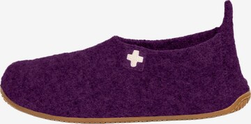 Living Kitzbühel Slippers 'Schurwolle' in Purple: front