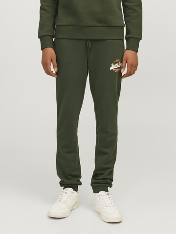 Jack & Jones Junior Slim fit Trousers in Green: front