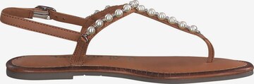 TAMARIS T-Bar Sandals in Brown