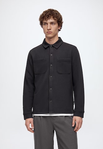 INDICODE JEANS - Sudadera con cremallera 'Arkven' en negro: frente