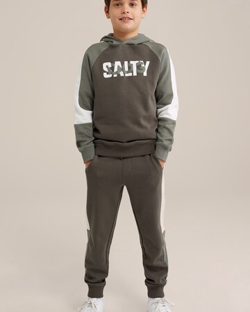 WE Fashion Дънки Tapered Leg Панталон в зелено