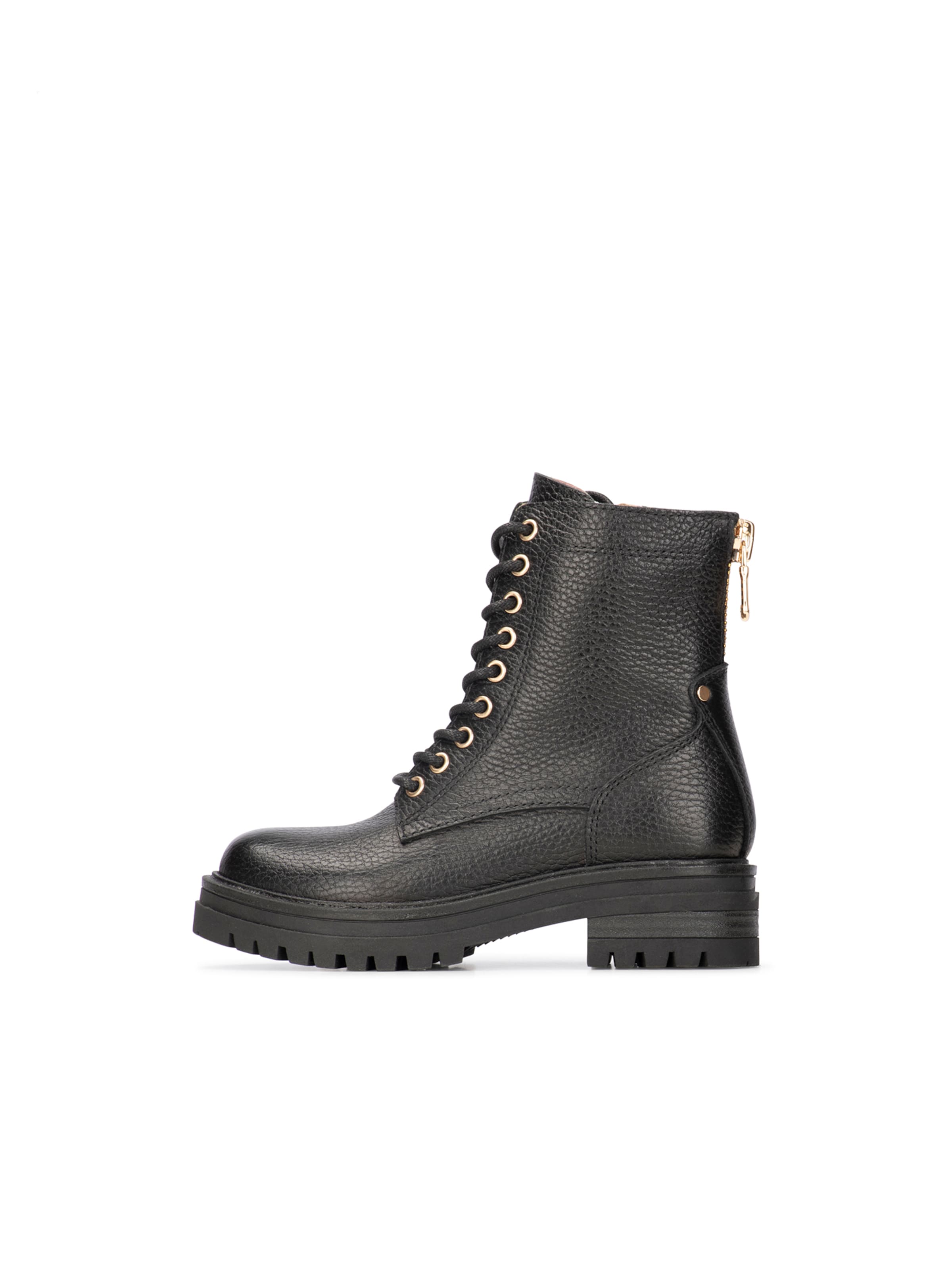 PS Poelman Boots 'Monk' in Black: front