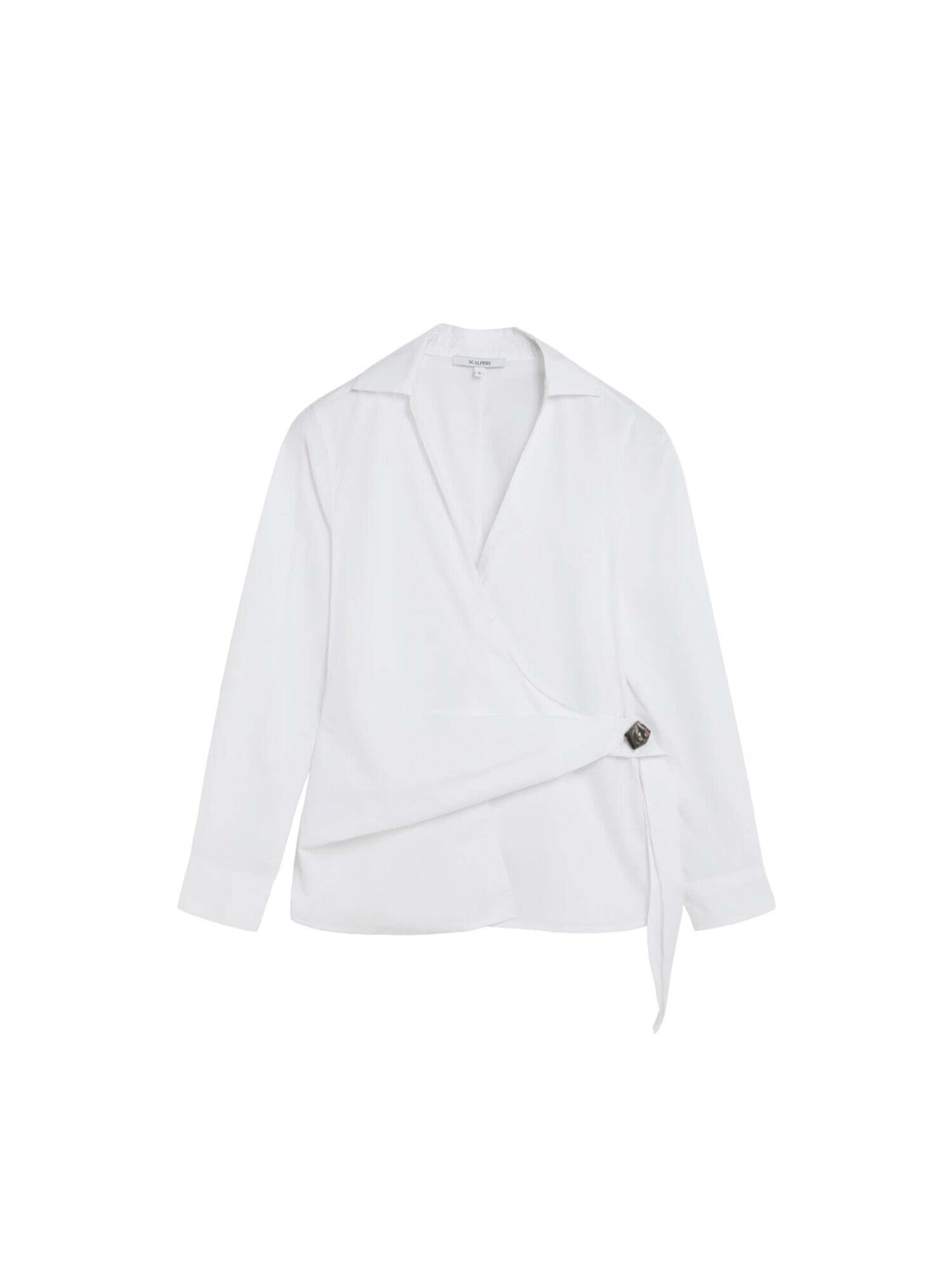 Scalpers Scjoy Lateral Jewel Shirt ' ' in Weiß: Vorderseite