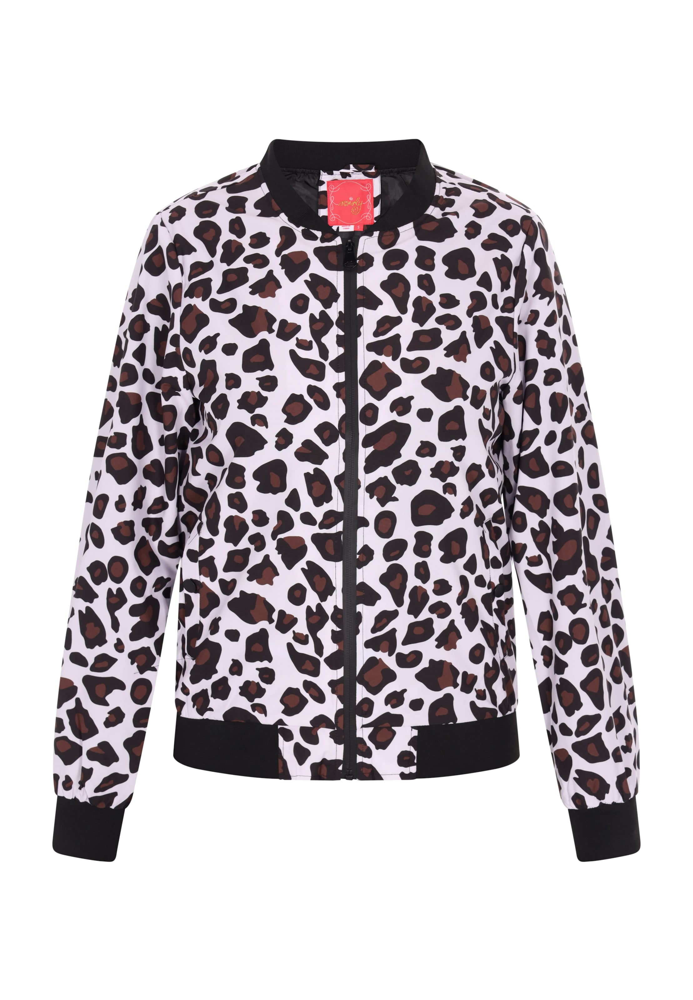 swirly Φθινοπωρινό και ανοιξιάτικο μπουφάν σε λευκό: μπροστά