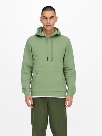 Coupe regular Sweat-shirt 'Ceres' Only & Sons en vert : devant