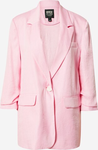 River Island Blazer in Pink: front