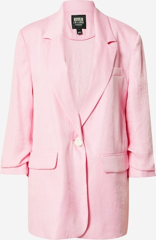 Blazer River Island en rose : devant