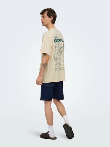 Only & Sons T-Shirt 'ONSCHEF' in Weiß