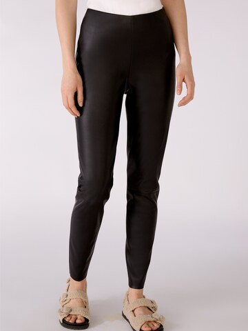 OUI Slim fit Leggings 'CHASEY' in Black: front