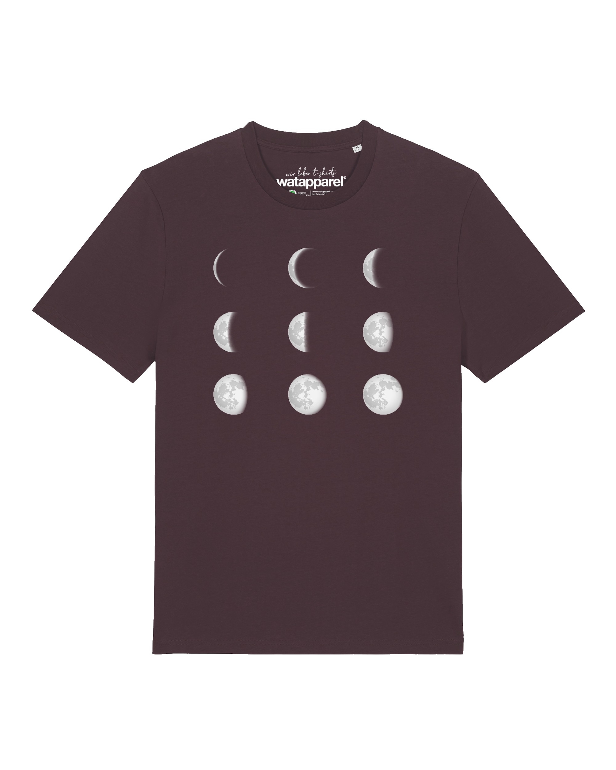 T-Shirt 'Moonphases' Watapparel en rouge : devant