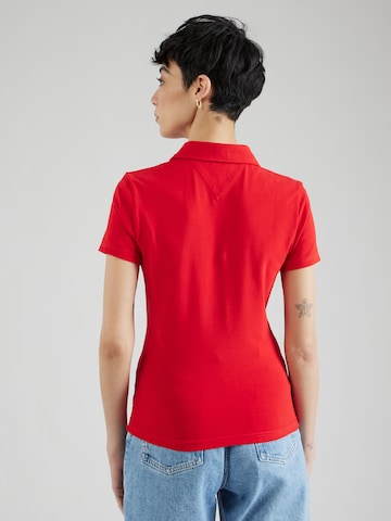 Tommy Jeans Poloshirt 'ESSENTIAL' in Rot