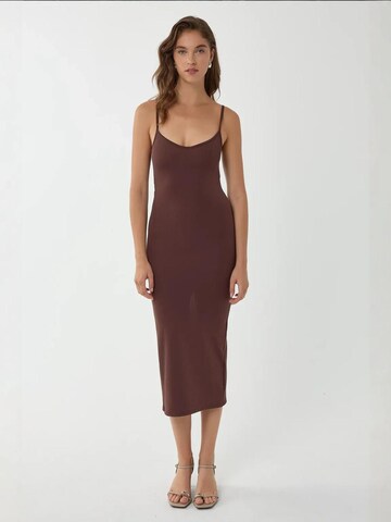 Hiccup Dress 'Midi' in Brown: front